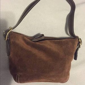 Coach hobo brown suede handbag